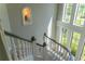A naturally lit staircase that features a carpet runner at 1956 Brantley Cir, Clermont, FL 34711