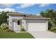 Charming single-story home with gray stucco, stone accents, and a two-car garage at 2245 Juniper Berry Dr, Minneola, FL 34715