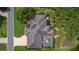 An aerial view shows this beautiful home, featuring a screened-in pool and lush landscaping at 2904 Avalos Dr, The Villages, FL 32162