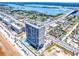 Spectacular aerial view of condo, Intracoastal Waterway, pool, beach access, and city amenities at 3425 S Atlantic Ave # 1101, Daytona Beach, FL 32118