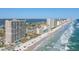 Stunning aerial view of the oceanfront condo with beautiful beach and ocean views at 3425 S Atlantic Ave # 1101, Daytona Beach, FL 32118