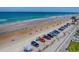 Beautiful aerial view of the beach near the condo building at 3425 S Atlantic Ave # 1101, Daytona Beach, FL 32118