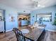 Open floor plan with dining area and kitchen access, perfect for entertaining at 3425 S Atlantic Ave # 1101, Daytona Beach, FL 32118