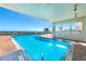 Gorgeous pool with partial shade and stunning ocean views from the pool deck at 3425 S Atlantic Ave # 1101, Daytona Beach, FL 32118