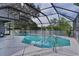 Inviting screened pool area with lush landscaping providing privacy and a serene outdoor experience at 36535 Eagle Dr, Grand Island, FL 32735