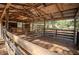 Interior view of horse stall offers spacious accommodations and ventilation for the animals at 3930 Griffin Ave, Lady Lake, FL 32159