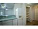 This bright kitchen showcases a pantry closet, and modern white refrigerator with ice and water dispenser at 3930 Griffin Ave, Lady Lake, FL 32159