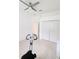 White exercise room, with ceiling fan and wood floors; perfect place to workout! at 3969 Derby Glen Dr, Clermont, FL 34711