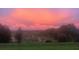 Scenic backyard view with vibrant pink sunset skies, creating a picturesque landscape at 591 Black Eagle Dr, Groveland, FL 34736