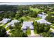 Aerial view of houses situated among lush greenery, offering a picturesque setting with serene views at 6048 Topsail Rd, Lady Lake, FL 32159