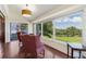 Scenic sitting area with expansive windows offering beautiful views, furnished with comfortable chairs and a small table at 6048 Topsail Rd, Lady Lake, FL 32159