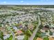 Wide aerial perspective of the neighborhood highlighting the manicured lawns and lush surroundings of the properties at 654 Poinsett Ct, The Villages, FL 32162