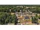 Aerial view of the homes in a quaint neighborhood surrounded by lush, green trees at 7162 Se 124Th St, Belleview, FL 34420