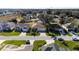 Aerial view showcasing a well-maintained neighborhood with mature trees and single-story homes at 9430 Se 176Th Saffold St, The Villages, FL 32162