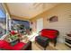 Cozy screened-in patio with comfortable seating for relaxing and entertaining at 9430 Se 176Th Saffold St, The Villages, FL 32162