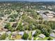 Aerial shot of a residential area with mature trees, showcasing the proximity to local schools at 1011 Dundee Cir, Leesburg, FL 34788