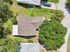 Overhead view of the house highlighting the roof, backyard space, and neighborhood layout at 1011 Dundee Cir, Leesburg, FL 34788