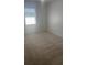 Bedroom features neutral paint, carpet, and window bringing in natural light at 1011 Dundee Cir, Leesburg, FL 34788