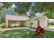 Inviting single-story home with well-manicured lawn, stone accents and a two car garage at 1011 Dundee Cir, Leesburg, FL 34788