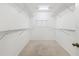 Walk-in closet with built in shelves and carpet flooring providing an ample amount of storage at 1011 Dundee Cir, Leesburg, FL 34788