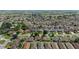 A beautiful aerial view of a residential neighborhood featuring well-manicured lawns and neatly arranged homes on a sunny day at 1014 Nash Loop, The Villages, FL 32162