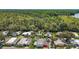 Aerial view of a charming home nestled among lush trees, highlighting its serene location at 124A Shady Ln, Eustis, FL 32726