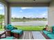 Enjoy the beautiful view of the water from this outdoor living space at 17108 Se 111Th Terrace Rd, Summerfield, FL 34491
