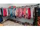 Spacious walk-in closet with ample hanging space, shelving, and shoe storage at 17108 Se 111Th Terrace Rd, Summerfield, FL 34491