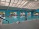 Bright indoor pool area with a volleyball net and large windows bringing in natural light at 17108 Se 111Th Terrace Rd, Summerfield, FL 34491