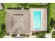 Aerial view of the rooftop and community pool at 17406 Chateau Pine Way, Clermont, FL 34711
