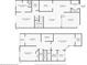 Combined floor plans of the home, showing both the first and second floor layouts at 17406 Chateau Pine Way, Clermont, FL 34711
