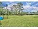 Property featuring a large green lawn, multiple structures, landscaping and treeline at 21320 Paradise Way, Eustis, FL 32736