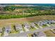 Aerial view showcasing the house and the neighborhood with lush green landscape and other houses in the neighborhood at 2350 Gold Dust Dr, Clermont, FL 34715