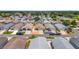 An aerial view showcasing a well-planned residential community with neatly arranged homes at 2805 Burgos Dr, The Villages, FL 32162