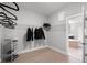 This closet is ready to organize with open shelving and rods for hanging at 313 Blue Cypress Dr, Groveland, FL 34736