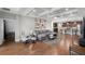 An open concept space showing the kitchen and living room layout at 313 Blue Cypress Dr, Groveland, FL 34736