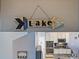 Charming kitchen featuring stainless steel appliances and a decorative 'Lake' themed accent at 395 Blue Cypress Dr, Groveland, FL 34736