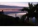 Scenic waterfront view featuring a calm lake, lush vegetation, and a tranquil, colorful sunset at 395 Blue Cypress Dr, Groveland, FL 34736