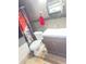 Modern bathroom featuring updated vanity, toilet, and decorative tile in shower at 48 Pinehurst Cir, Ormond Beach, FL 32174