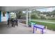 The screened patio is perfect for enjoying the outdoors, with a view of the spacious backyard at 5380 County Road 122, Wildwood, FL 34785
