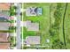 This aerial view shows the home and its location within the surrounding neighborhood at 641 Black Eagle Dr, Groveland, FL 34736
