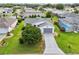 Beautiful single-story home with a well-maintained lawn, gray driveway, and a screened-in pool at 8039 Se 174Th Belhaven Loop, The Villages, FL 32162