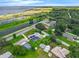 Aerial view of a neighborhood near lake and channel with connecting waterways at 101 Lakeshore Blvd, St Cloud, FL 34769