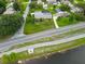 Aerial view showing the house and neighborhood's proximity to a waterway at 101 Lakeshore Blvd, St Cloud, FL 34769