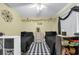 Bedroom with black comforters and black and white rug at 101 Lakeshore Blvd, St Cloud, FL 34769