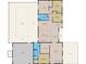 Layout of home featuring the primary bedroom, kitchen, pool, garage, and multiple bathrooms at 101 Lakeshore Blvd, St Cloud, FL 34769