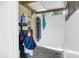 Convenient outdoor shower with shelving and towel hooks, perfect after a swim at 101 Lakeshore Blvd, St Cloud, FL 34769
