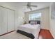Cozy bedroom with natural light and a neutral color palette at 107 Wekiva Pointe Cir, Apopka, FL 32712