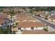 An aerial view of homes and their patios in a well-maintained neighborhood at 1116 San Bernardo Rd, The Villages, FL 32162