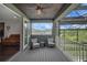 Screened patio with cozy seating and views of the lush greenery at 14501 Wabasso Loop, Winter Garden, FL 34787